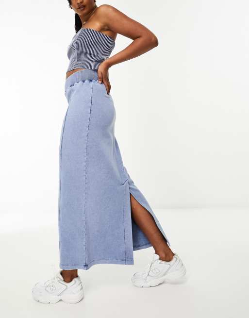 Light blue 2025 maxi skirt jersey