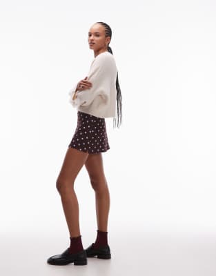 Asos Design Jersey Mini Skort In Multi