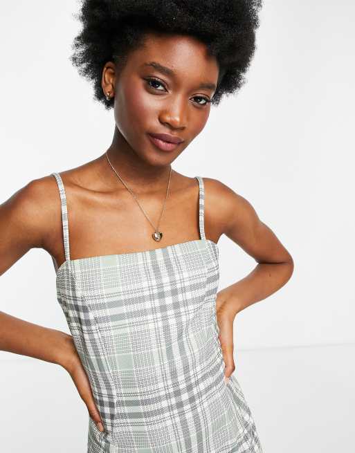 ASOS DESIGN jersey mini suit dress in preppy check - part of a set, 2 of 4