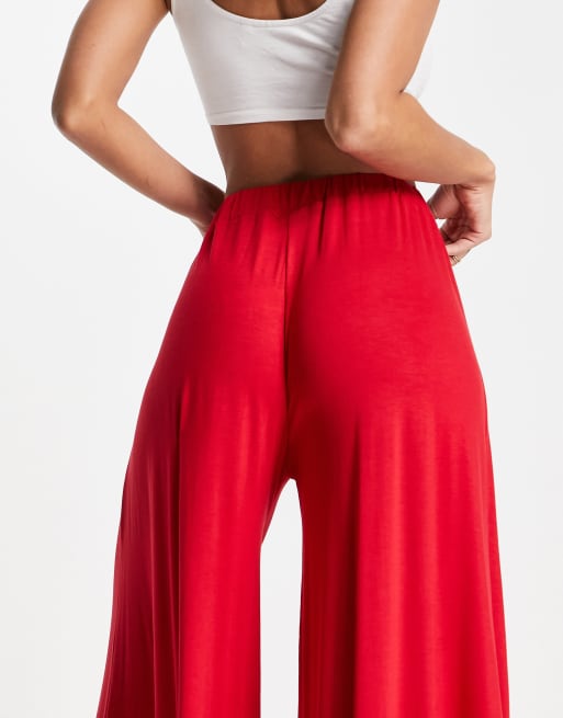 Red beach hot sale pants