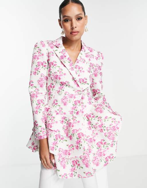 Pink on sale peplum blazer