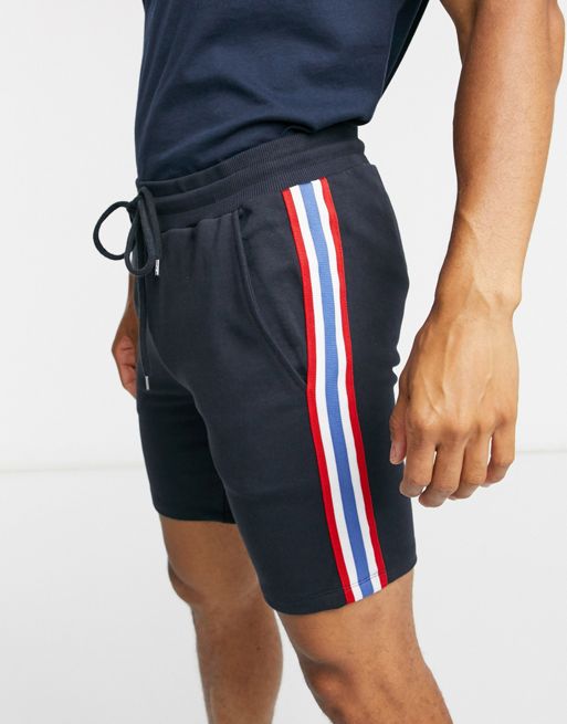 Striped Jersey Knit Shorts