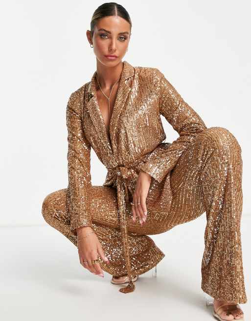 Rose gold outlet pants suit