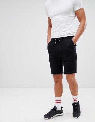 black skinny shorts