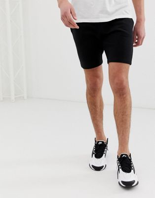 ASOS DESIGN jersey skinny shorts in black