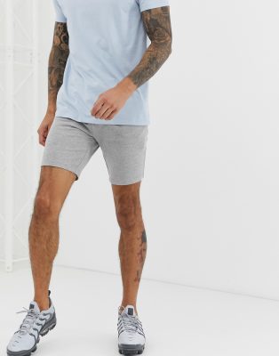 mens skinny jersey shorts