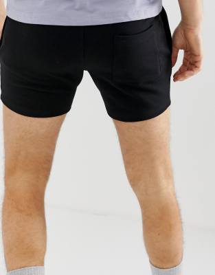 asos design jersey skinny shorts