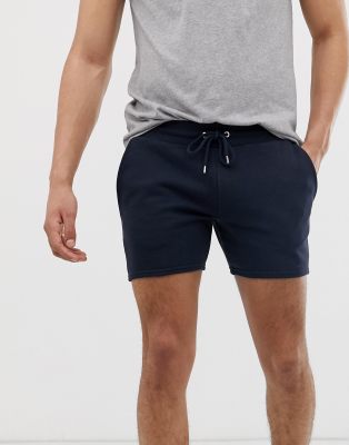 asos design jersey skinny shorts