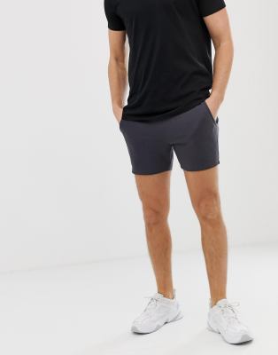 asos design jersey skinny shorts