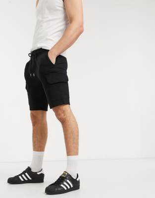 asos design jersey skinny shorts