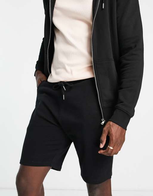 ASOS DESIGN jersey slim shorts in black ASOS