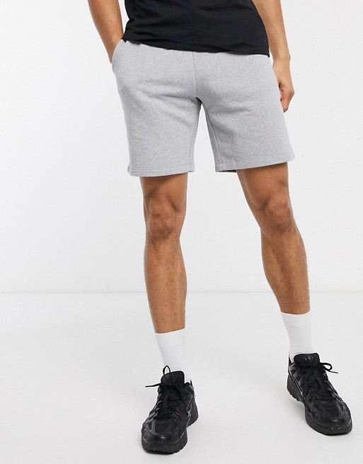 ASOS DESIGN jersey slim shorts in grey marl