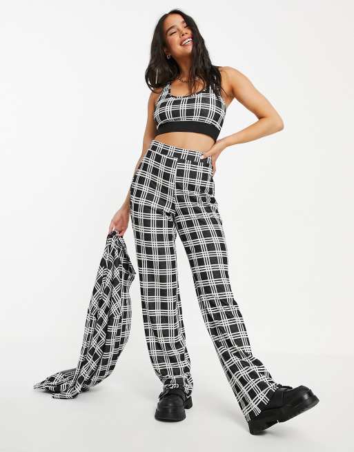 ASOS DESIGN jersey three piece suit in mono check, 2 of 2