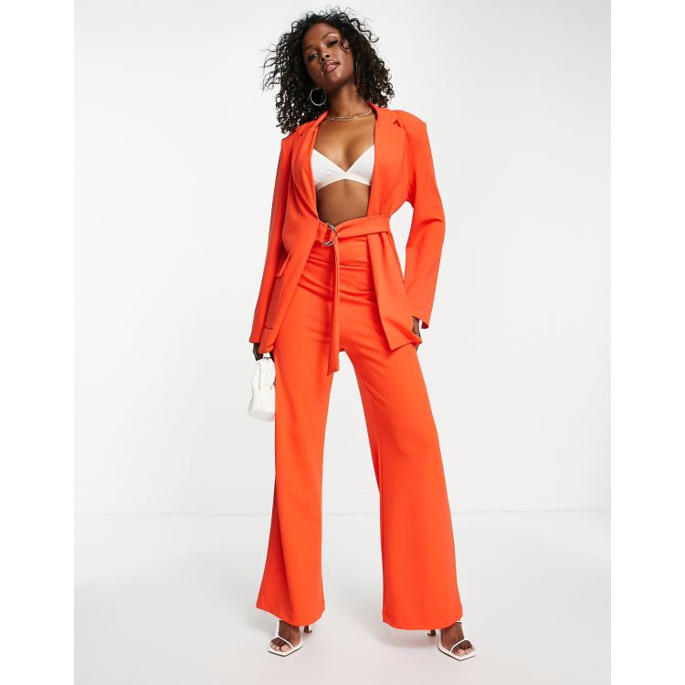 Asos red store trouser suit