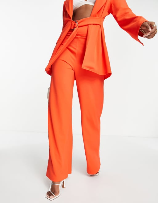 Asos red trouser on sale suit