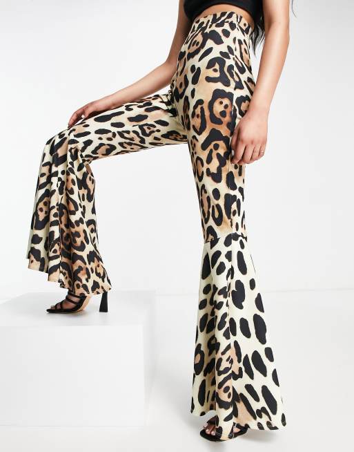 Leopard print hot sale trousers asos