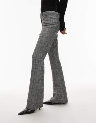 Asos Design Jersey Tailored Flare Pants In Gray