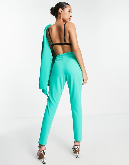 ASOS DESIGN tapered suit pants with sweatpants waist and turn up