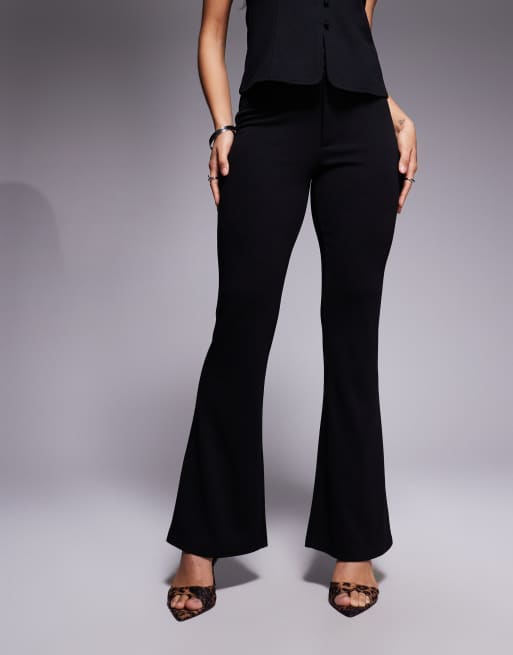 ASOS DESIGN jersey twill slim flare pants in black - part of a set, 2 of 5