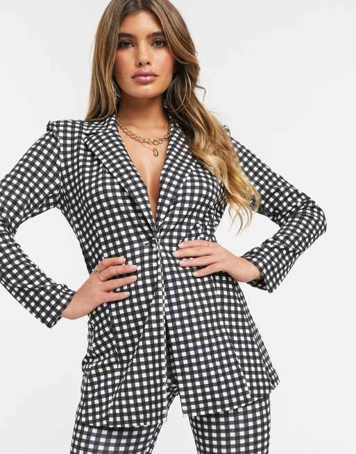 ASOS DESIGN - Jersey-suit i gingham, 2 af 3