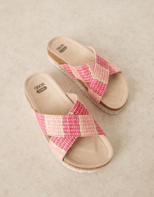 Asos Design Wide Fit Jessica Cross Strap Espadrille Mule Sandals