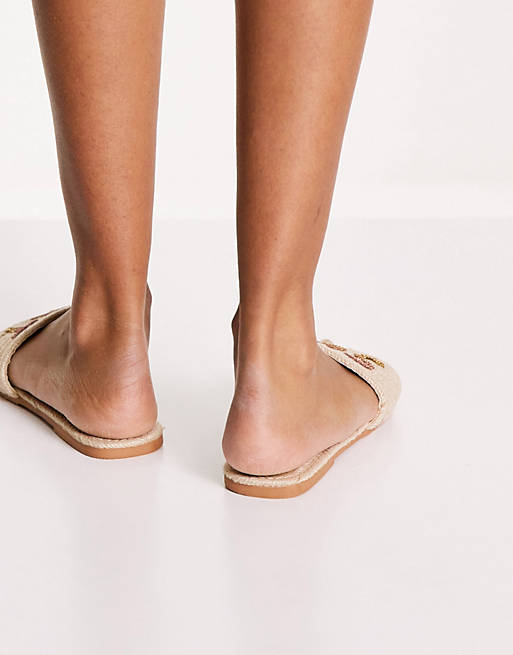 Shoes Flat Sandals/Jewel sunset espadrille mules in natural 