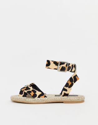 leopard espadrille sandal