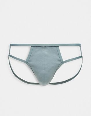 ASOS DESIGN jock strap in grey with cut outs and ring detail - ASOS Price Checker