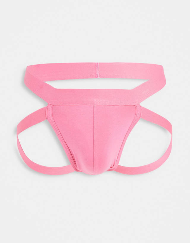 ASOS DESIGN jock strap in pink