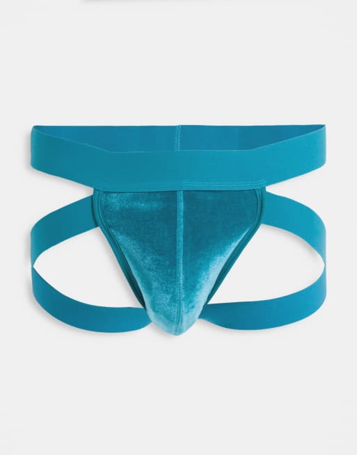 ASOS DESIGN jock strap in velour