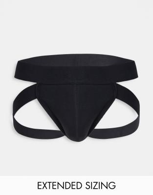 ASOS DESIGN ASOS DESIGN jock strap with leg strap in black