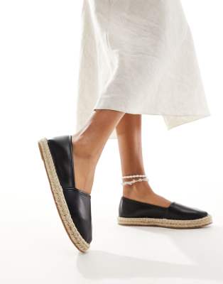 ASOS DESIGN Joey closed toe espadrilles in black