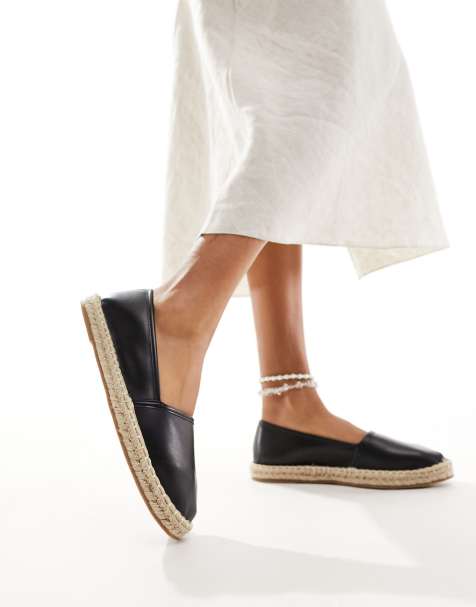 ASOS DESIGN Joey closed toe espadrilles in black - view 1