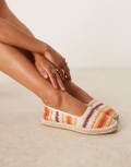 [ASOS DESIGN] ASOS DESIGN Joey closed toe espadrilles in multi raffia 39 MULTI RAFFIA