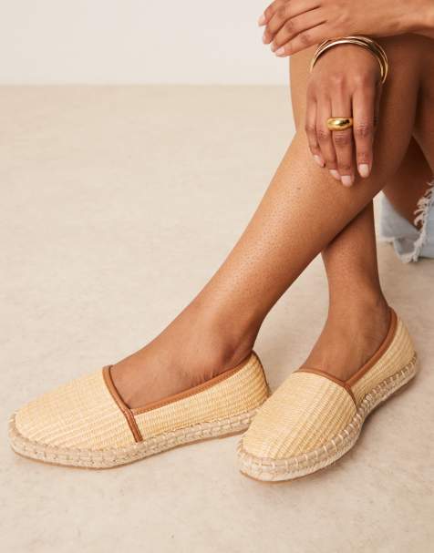 ASOS DESIGN – Joey – Espadrilles aus Raffia in Natur mit geschlossener Zehenpartie - view 1