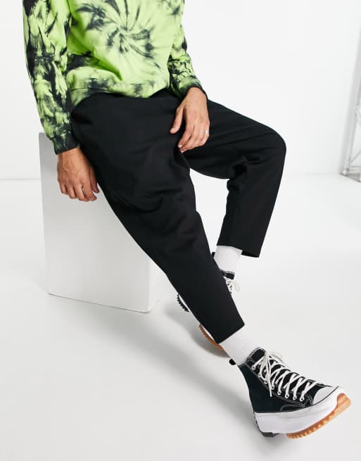 ASOS DESIGN - Jogger à entrejambe bas - Noir - BLACK