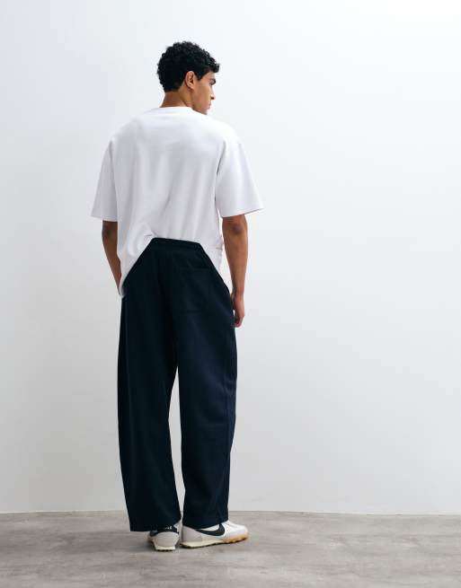 ASOS DESIGN - jogger barrel cocoon en azul marino, 5 de 5