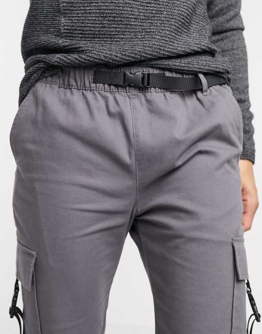 ASOS DESIGN - Jogger cargo ultra ajusté à chevilles resserrées - Noir délavé, 3 de 4