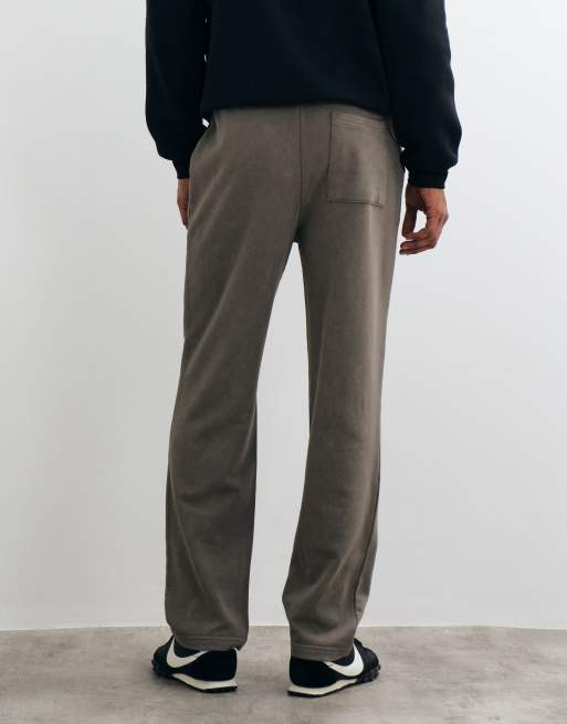 ASOS DESIGN jogger co-ord met rechte pijpen en acid wash in grijs, 3 van 5