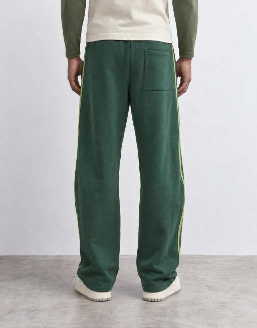 ASOS DESIGN jogger coupe cocon à bandes vert, 7 de 9