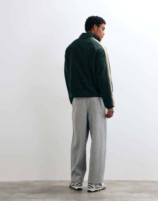 ASOS DESIGN jogger coupe cocon avec passepoil en gris chiné en polycoton, 2 de 5