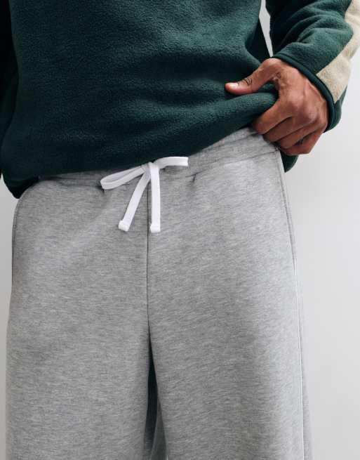 ASOS DESIGN jogger coupe cocon avec passepoil en gris chiné en polycoton, 4 de 5