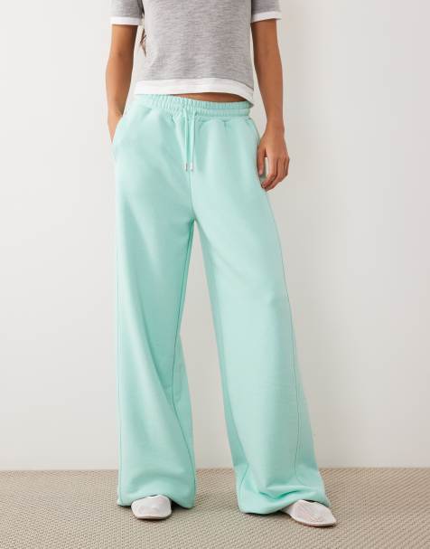 ASOS DESIGN - jogger de pernera ancha con costura lateral, conjunto en turquesa - view 1