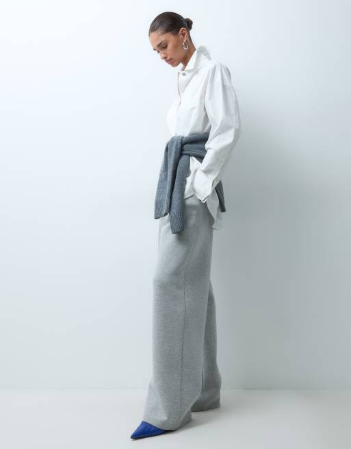 ASOS DESIGN jogger de sastre en tejido gris jaspeado tipo neopreno, 2 de 5