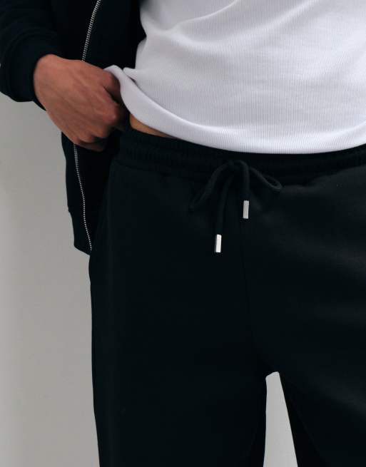 ASOS DESIGN jogger droit en tissu style scuba noir, 2 de 5