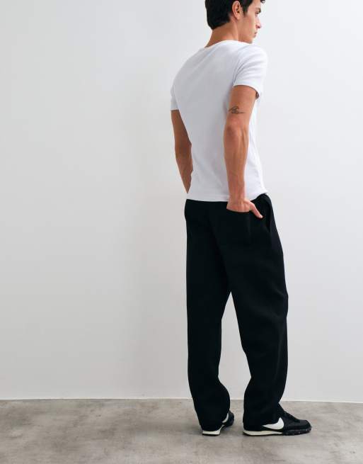 ASOS DESIGN jogger droit en tissu style scuba noir, 3 de 5