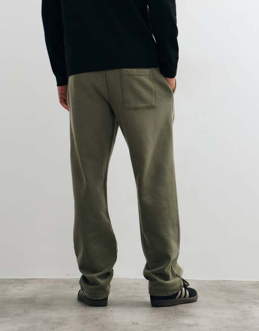 ASOS DESIGN jogger droit épais délavé premium en kaki, 5 de 9