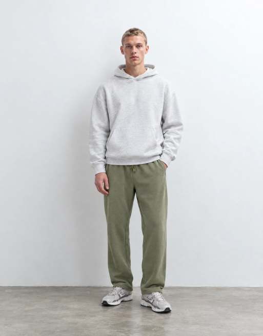 ASOS DESIGN jogger droit épais délavé premium en kaki, 8 de 9