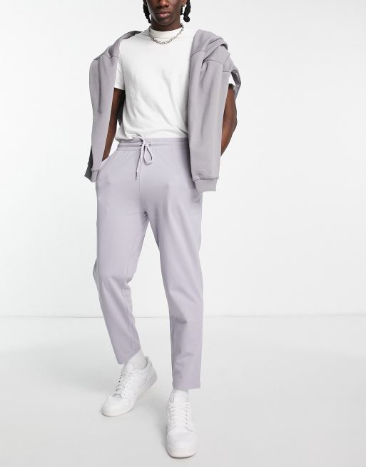 ASOS DESIGN - Jogger fuselé en piqué - Violet mat