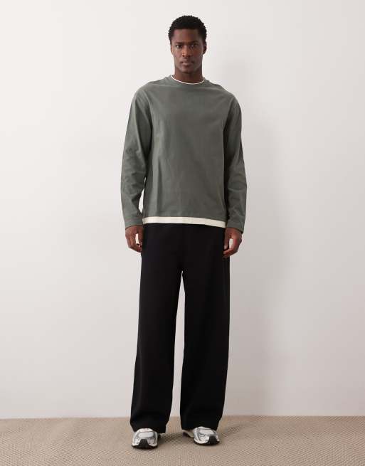 ASOS DESIGN jogger holgado tipo globo en negro, 1 de 5